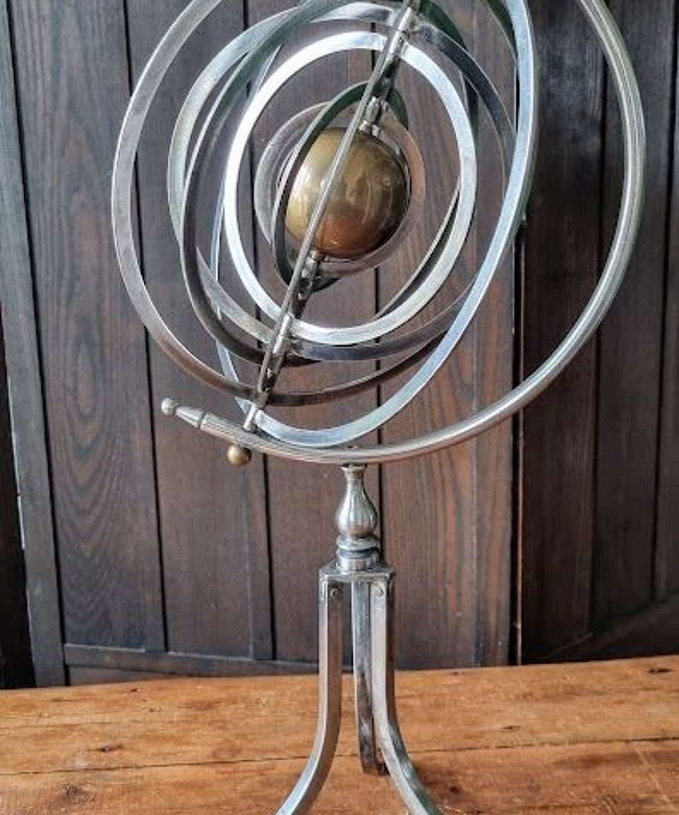 Chrome_and_brass_Copernican_armillary_sphere