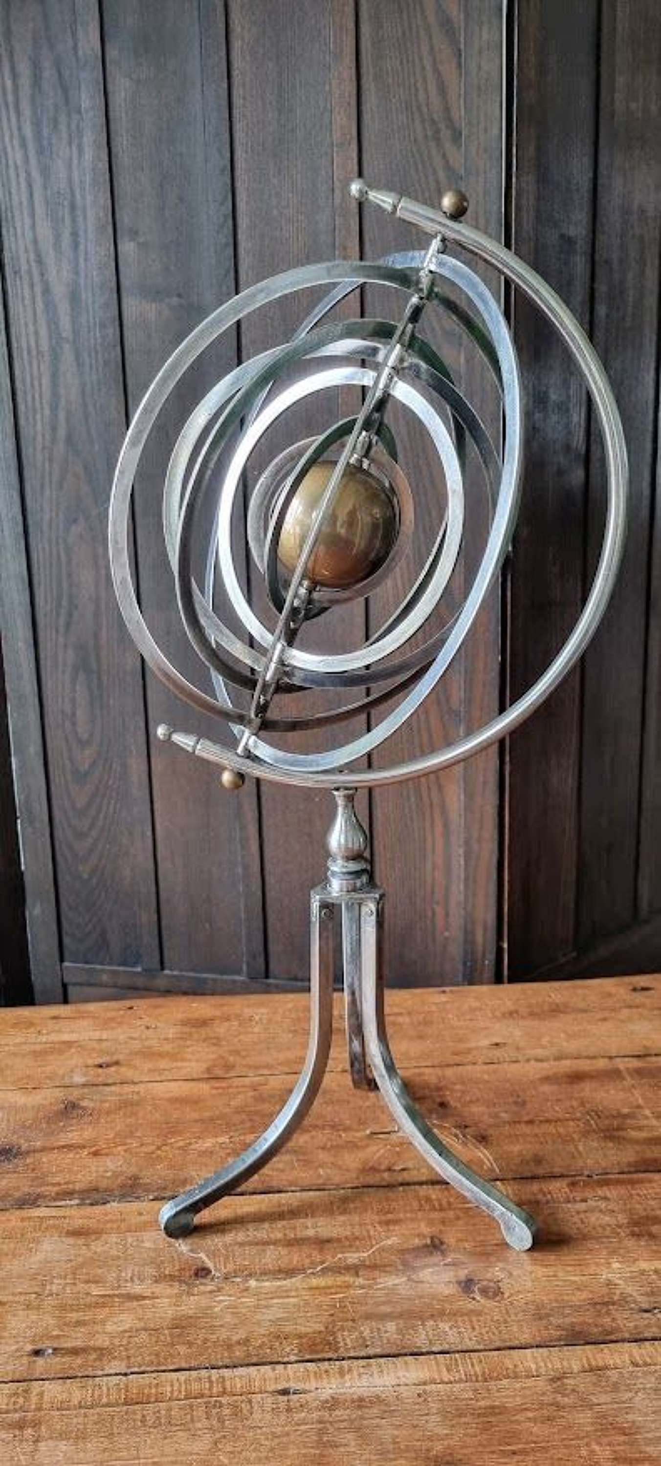 Chrome_and_brass_Copernican_armillary_sphere
