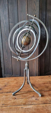 Chrome_and_brass_Copernican_armillary_sphere