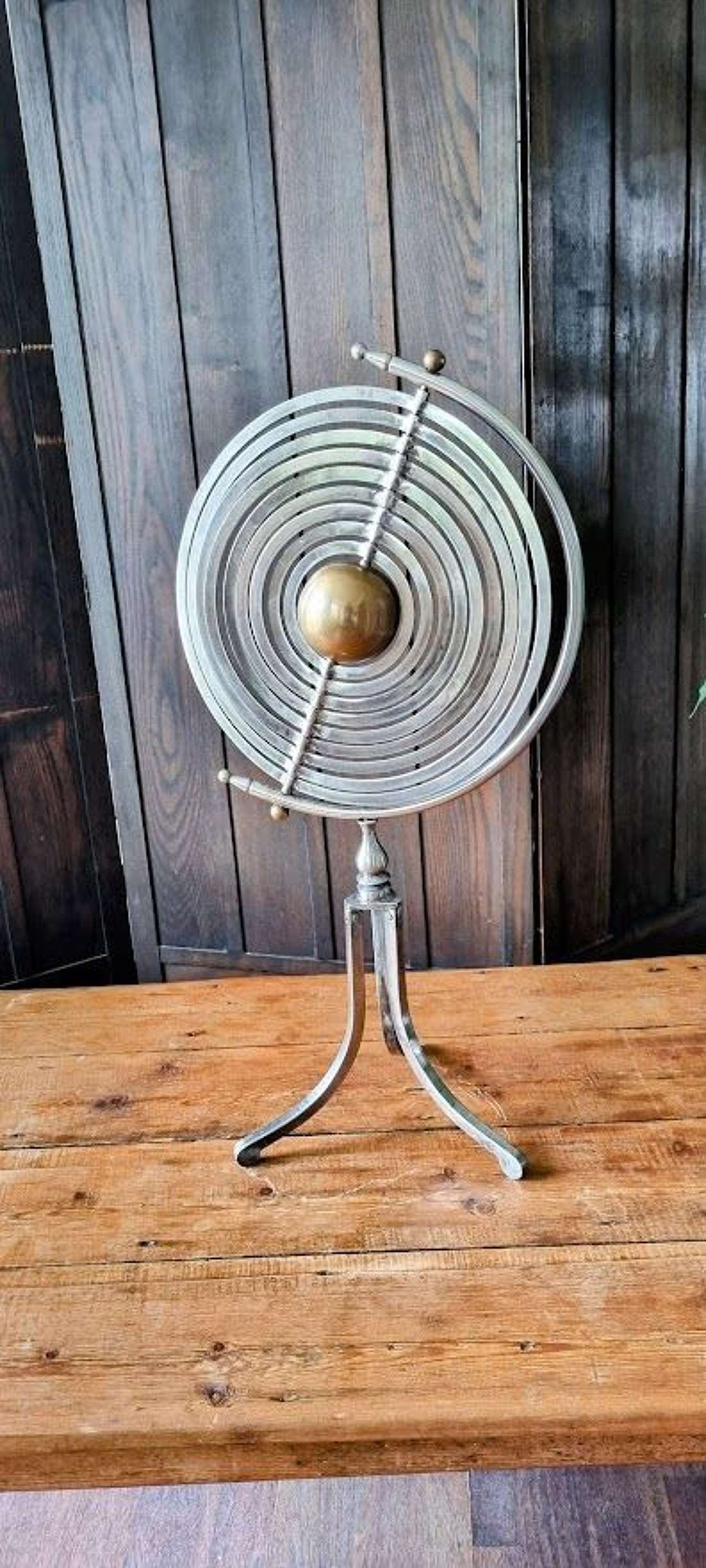 Chrome_and_brass_Copernican_armillary_sphere