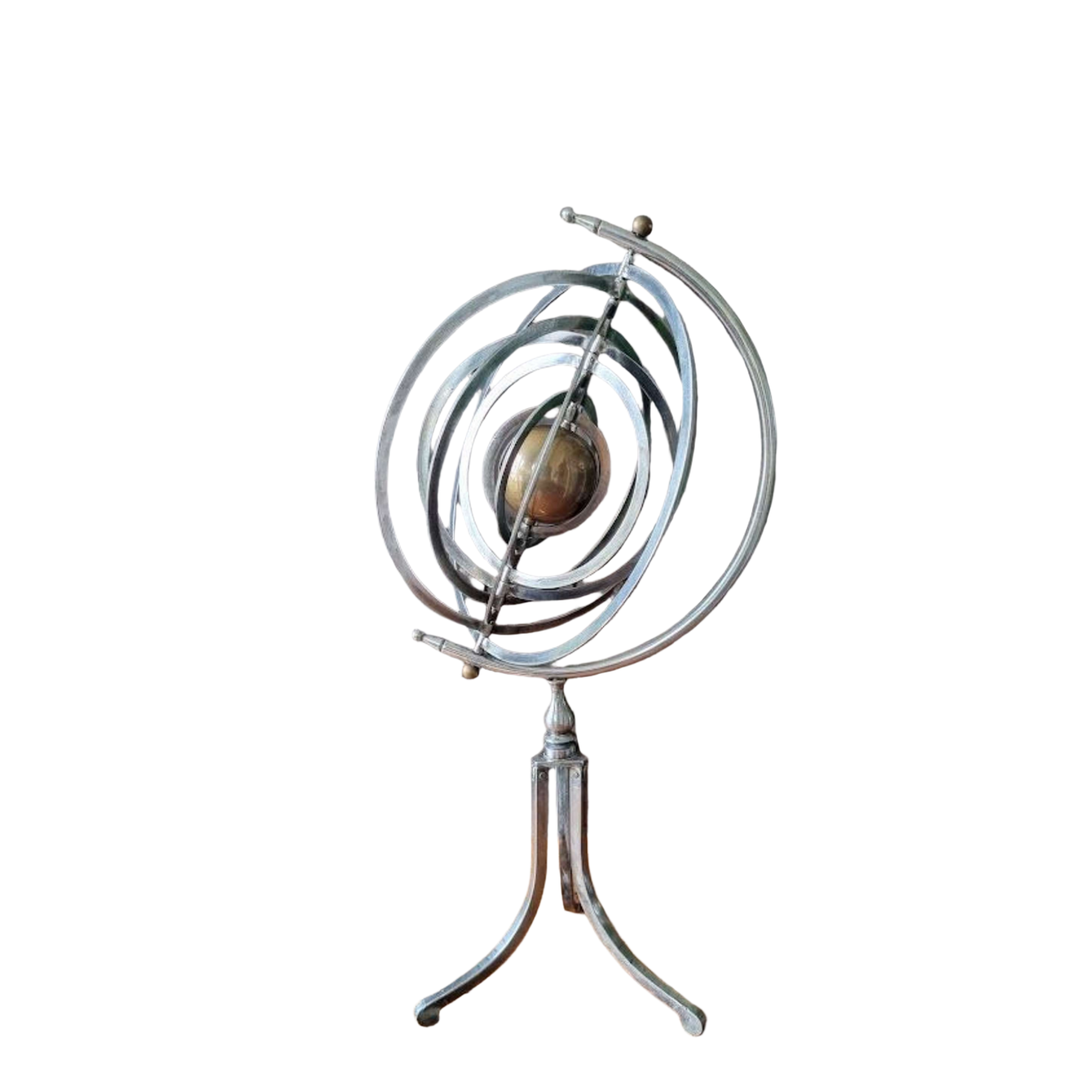Chrome_and_brass_Copernican_armillary_sphere