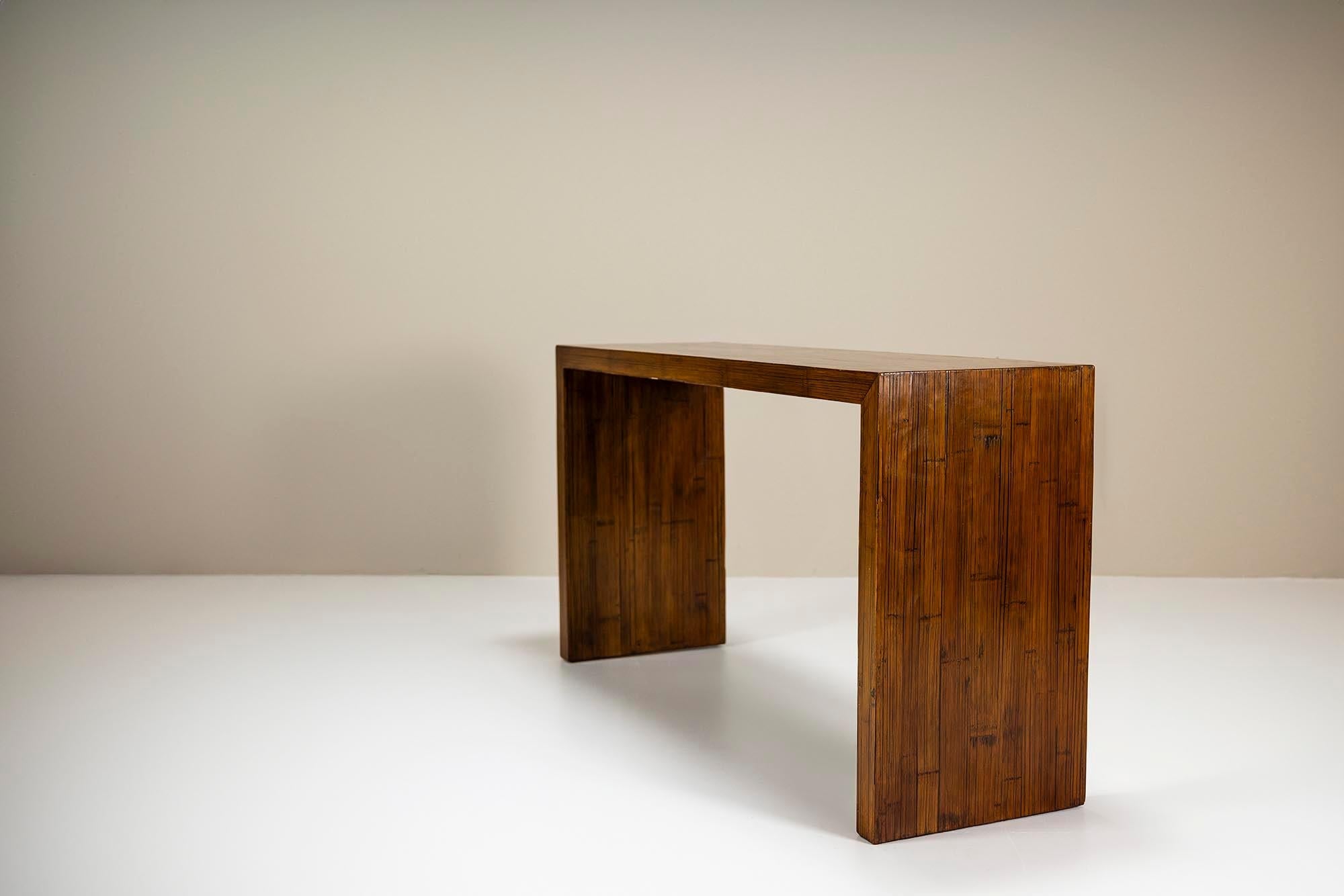 Console_Veneered_in_Dark_Stained_Bamboo_Belgium_1980s