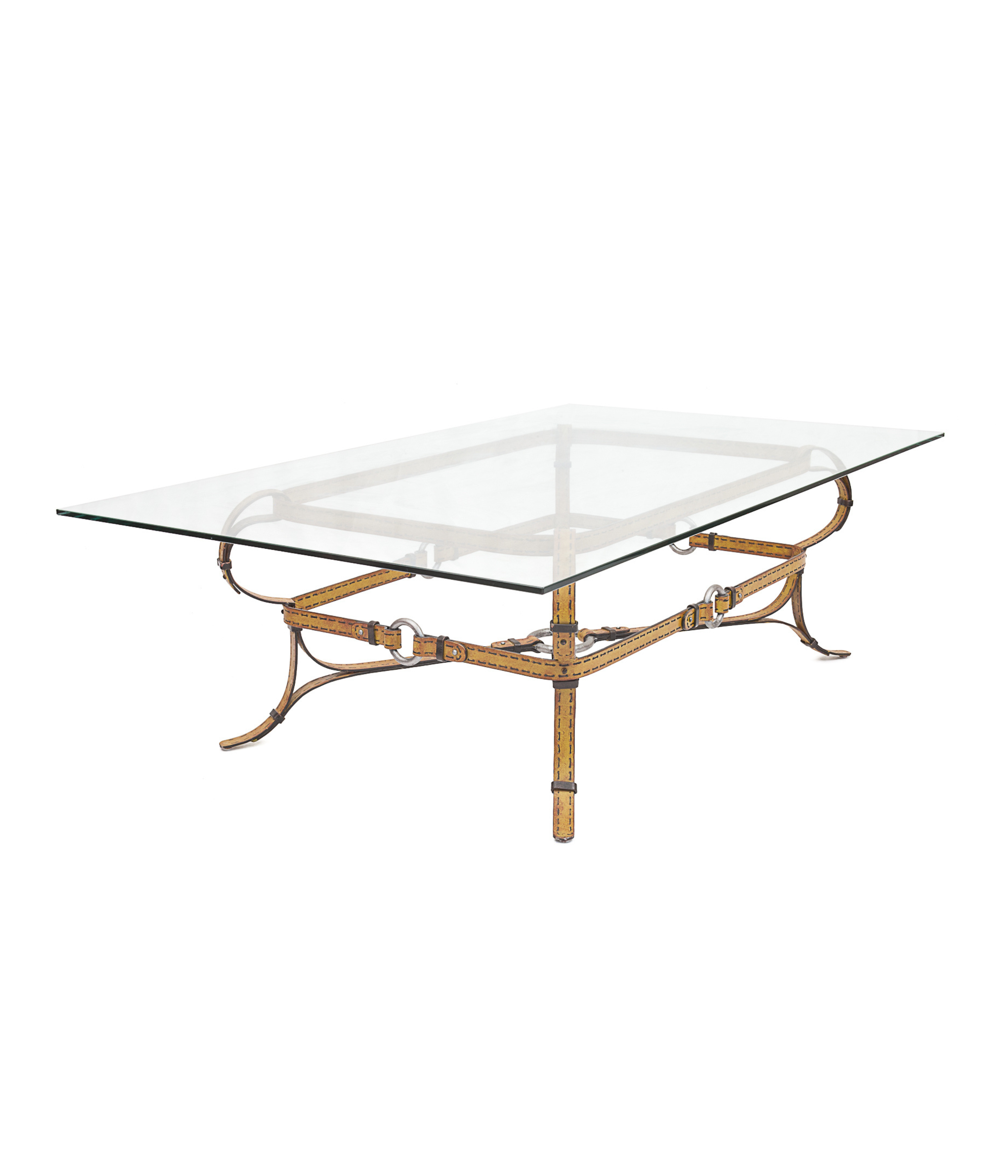 Coffee table by Jacques Adnet for Hermès.