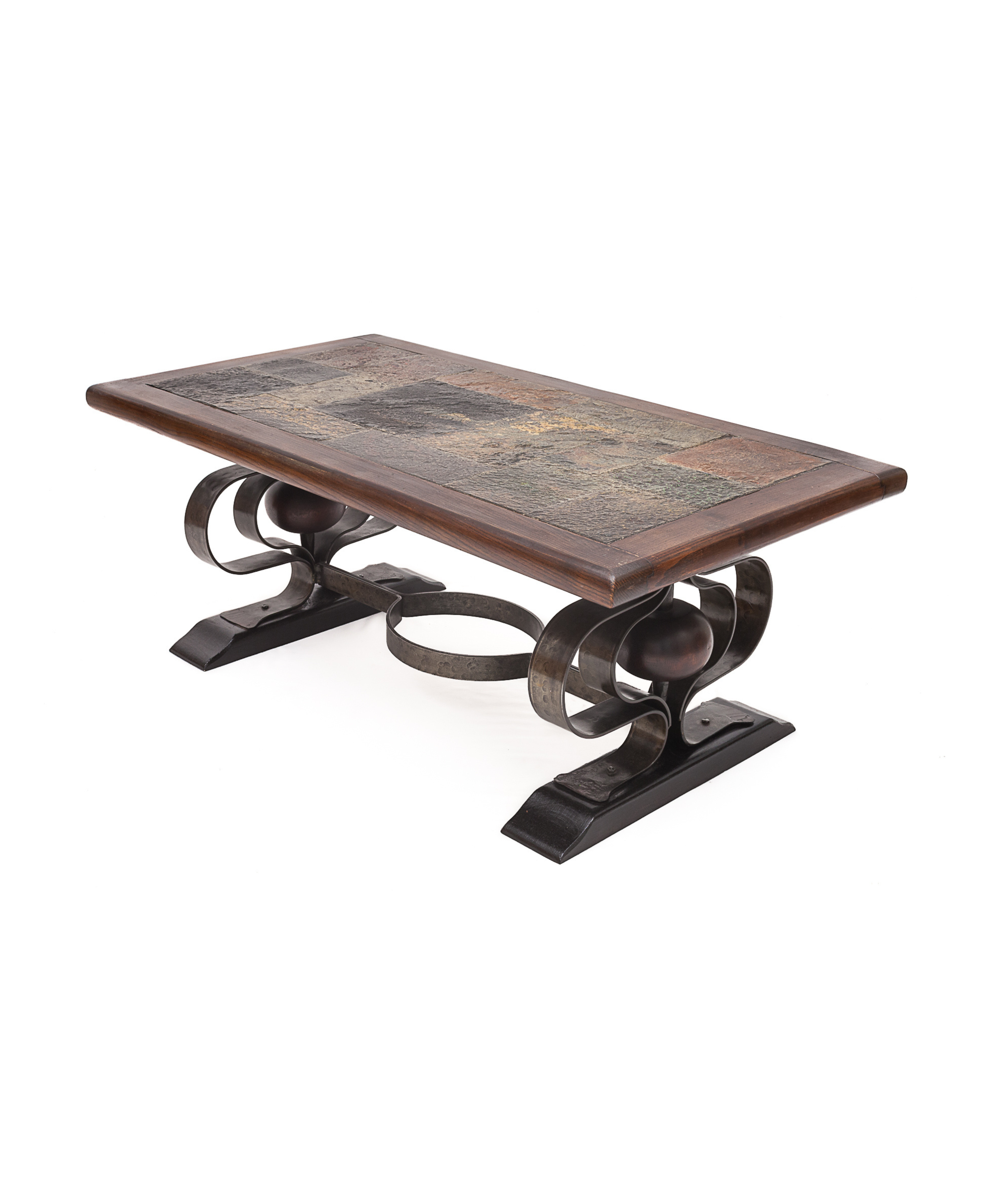 Brutalist coffee table attributed to Robert Merceris.