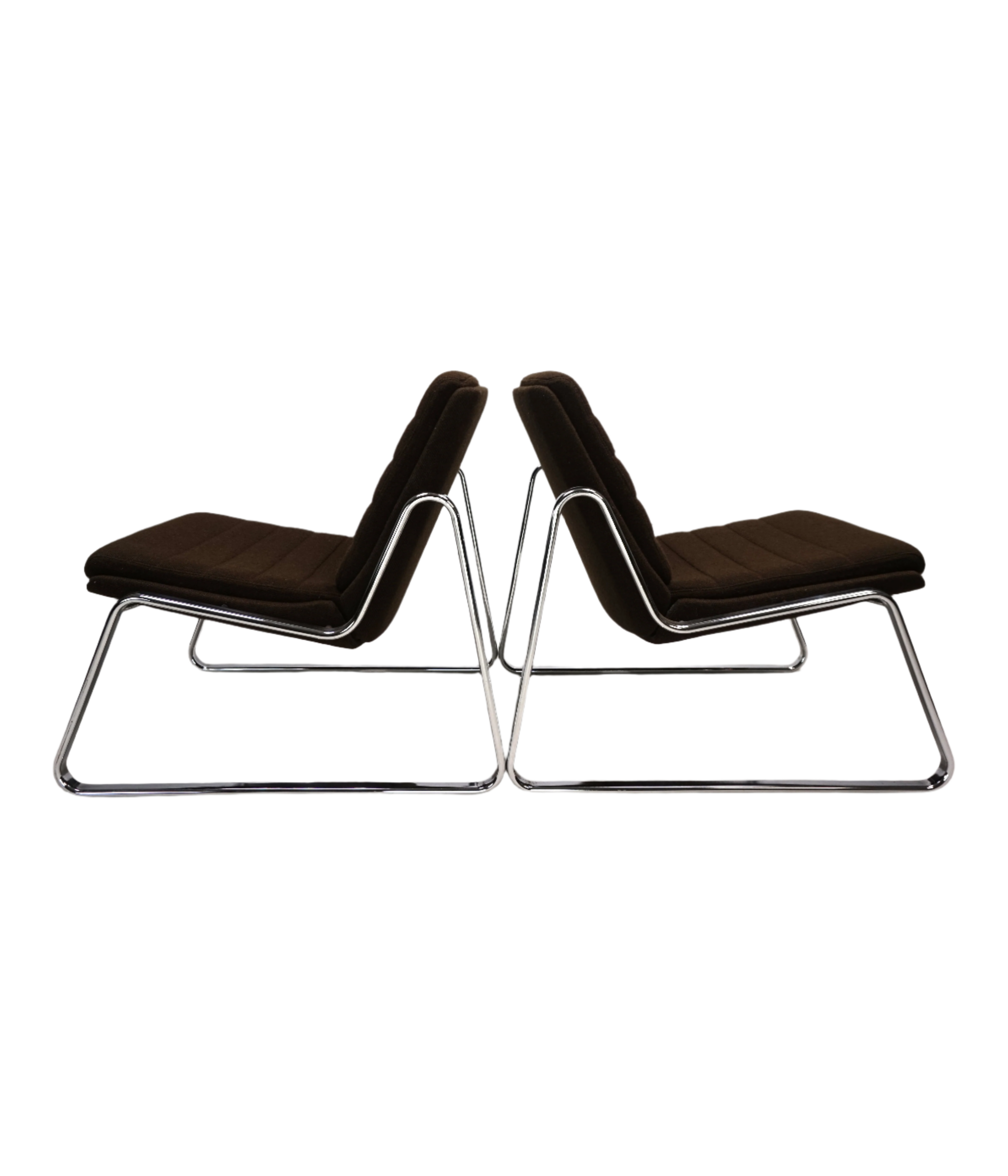Set of 2 Drabert chrome lounge chairs by Gerd Lange, 1970