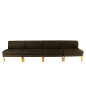 Bernt Petersen Modular Sofa in Oak and Saga 180 Fabric, Denmark, 1980
