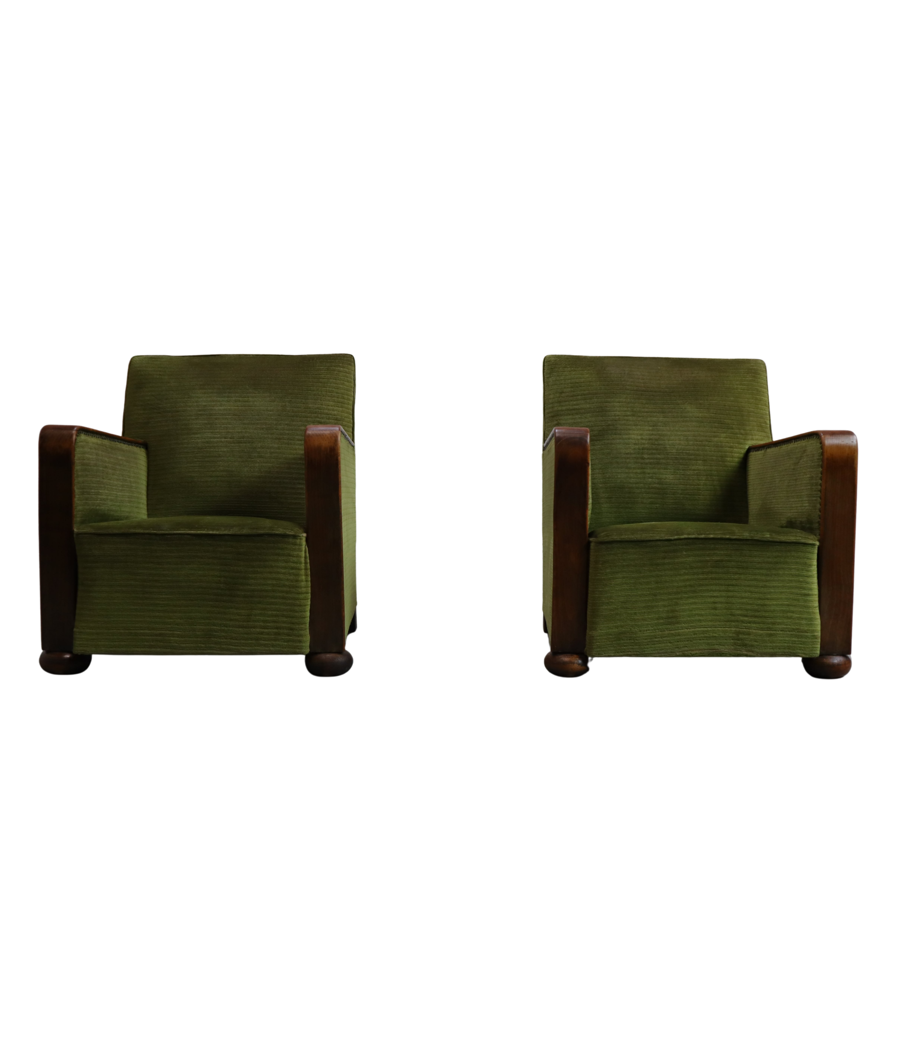 Set of 2 Art Deco club chairs, circa 1930