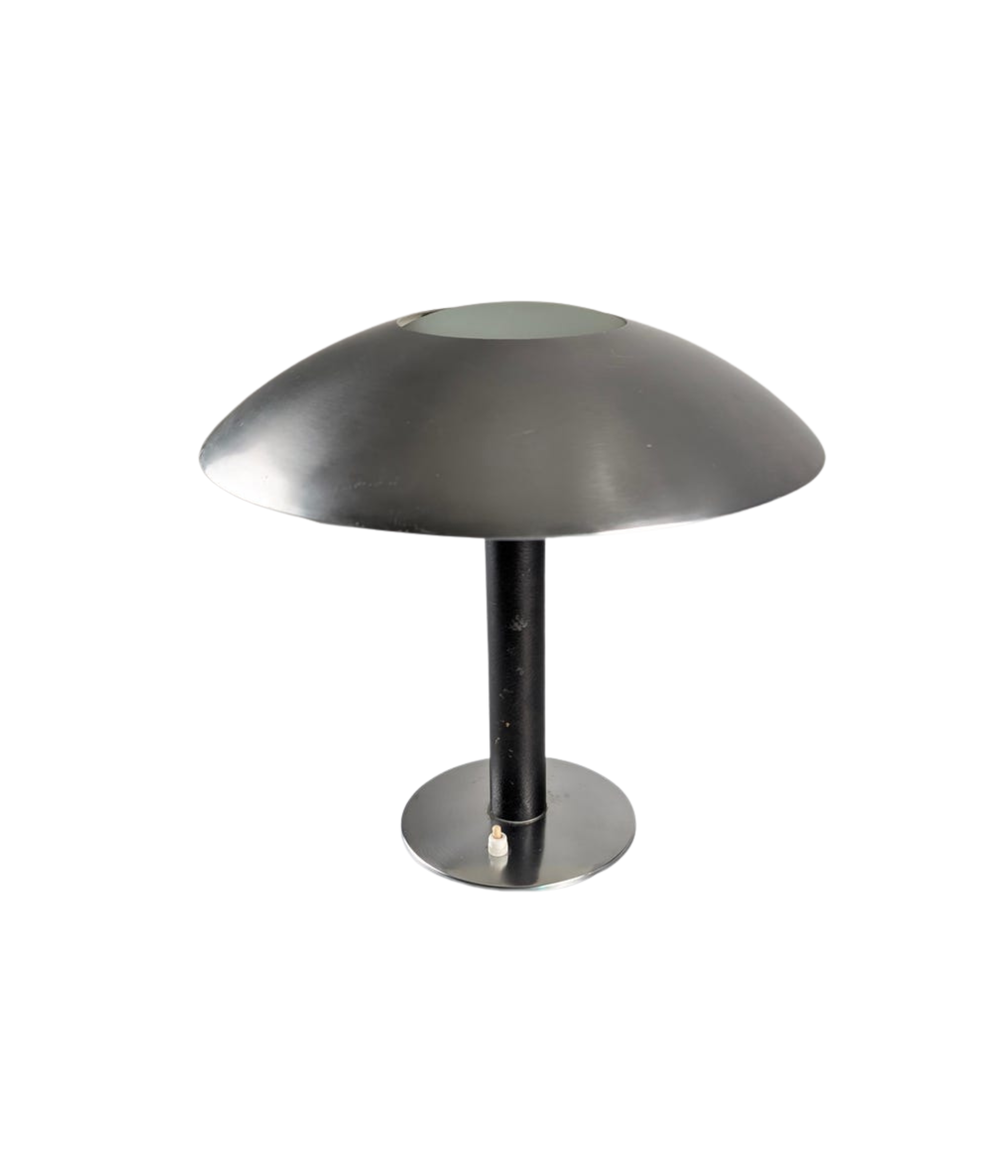 Leather table lamp by Metalarte, 1962