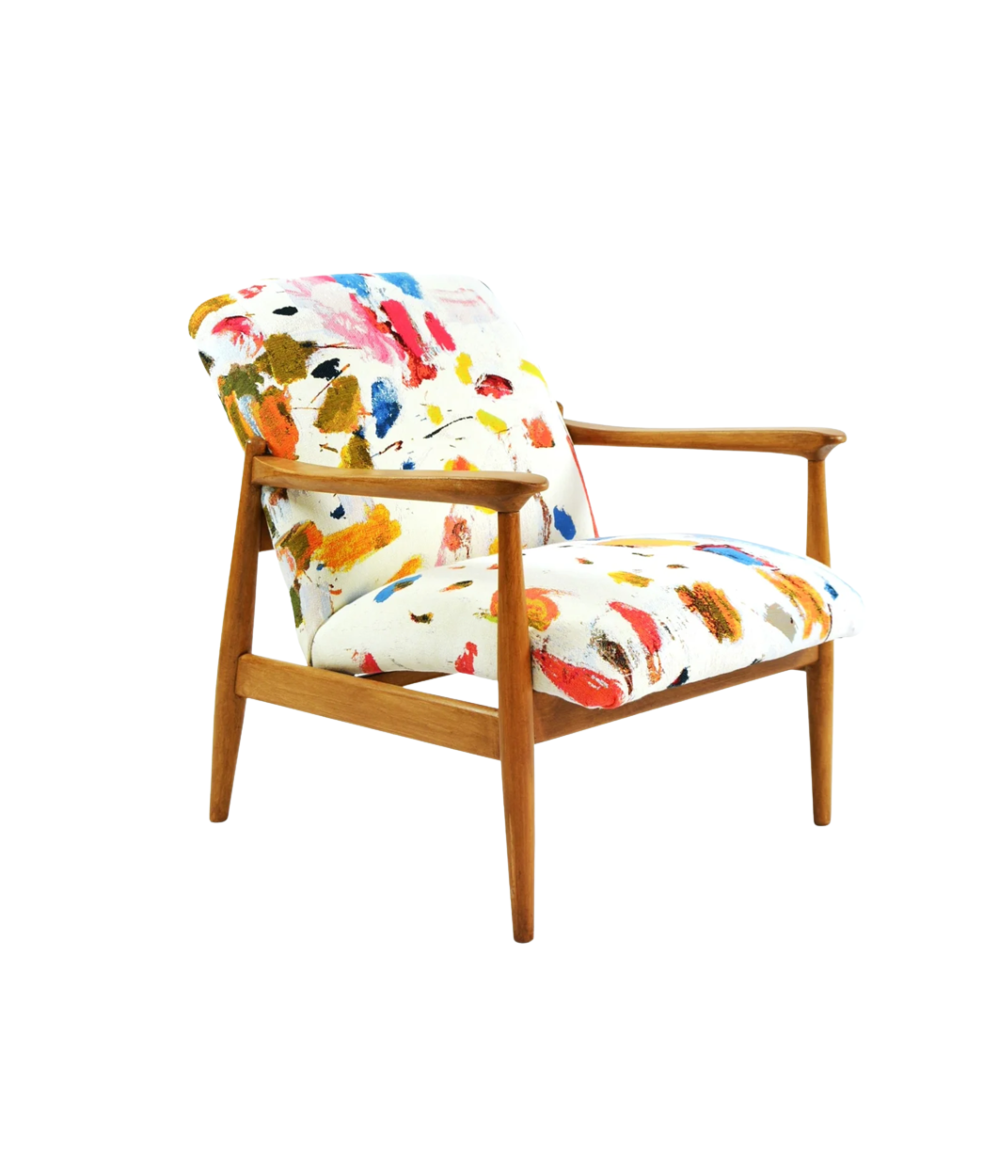 WR armchair with colorful patterns 1970s