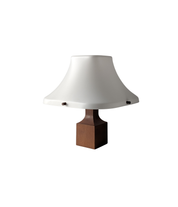 Danish Modern Teak Table Lamp with Pagoda Acrylic Shade, 1960s