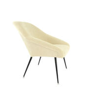 Beige bouclé shell chair 1970s