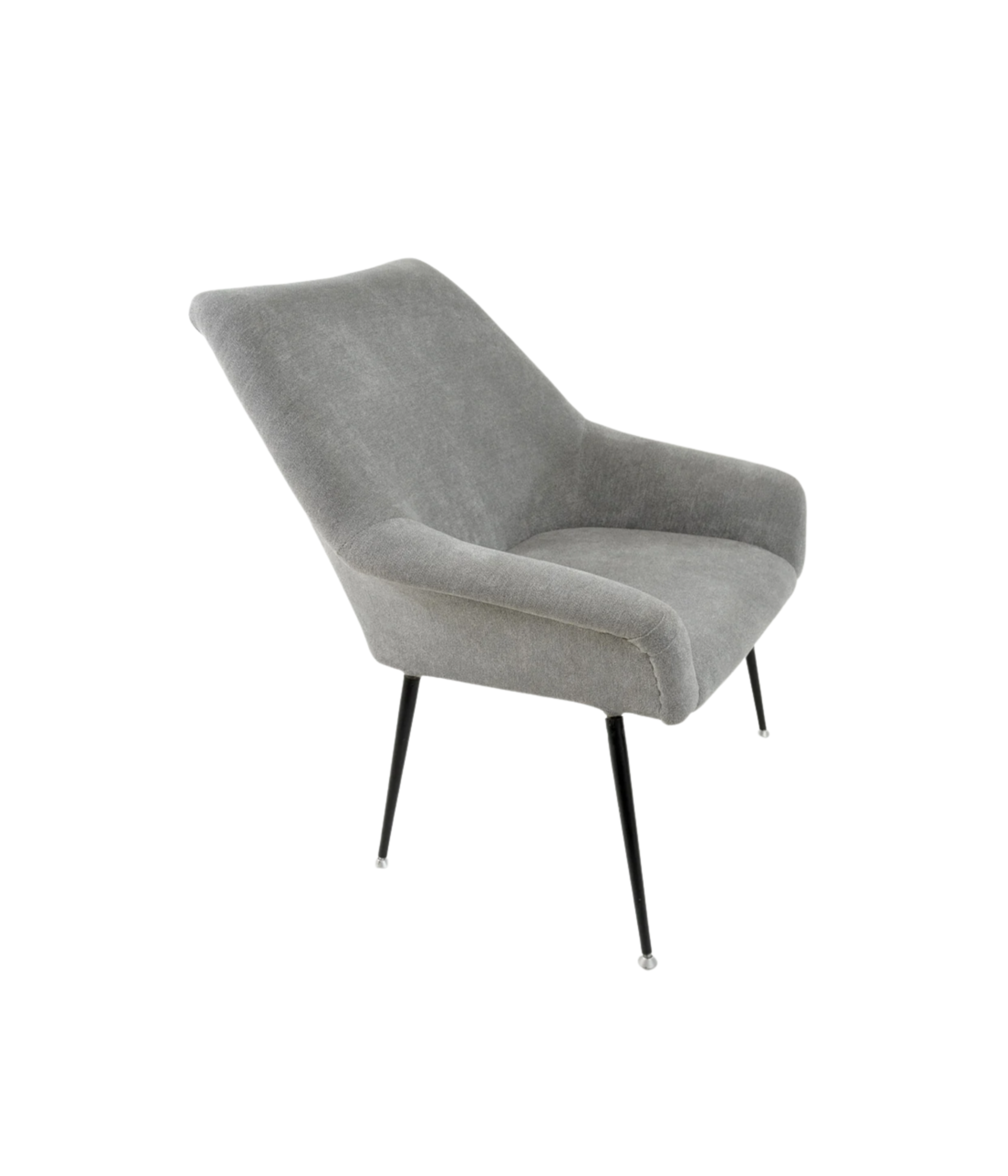 Grey square shell armchair 1970s