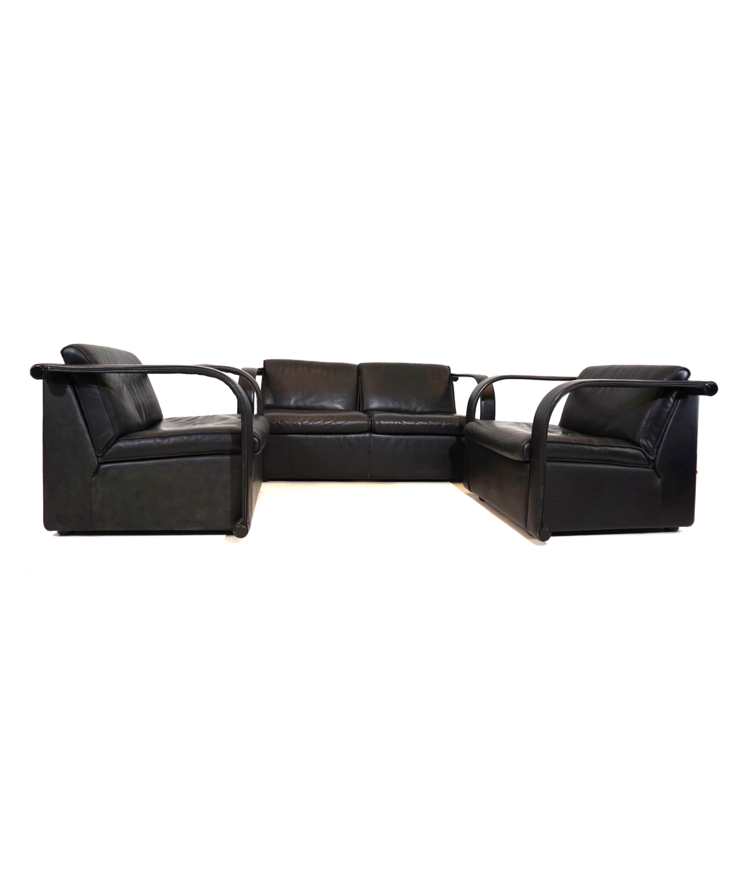 Otto Zapf Arcona Leather Living Room Set for Art Collection