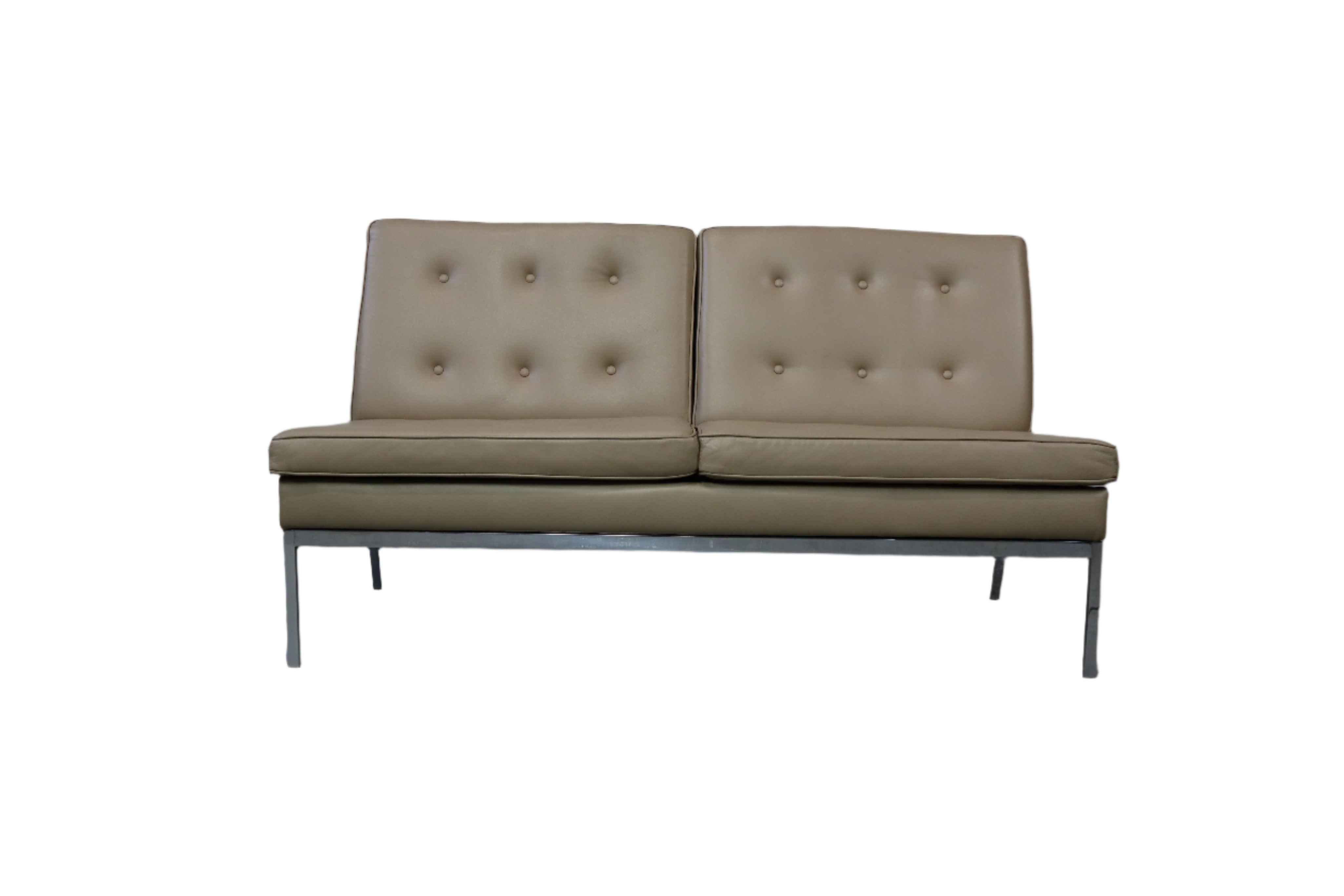 Florence_Knoll_leather_two-seater_mod._65_for_Knoll_International