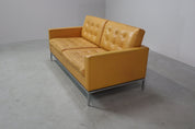 Florence_Knoll_two-seater_sofa_in_mustard_yellow_leather_1970
