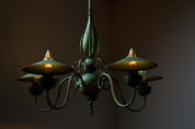 Green_Chandelier_with_Shades_Italy