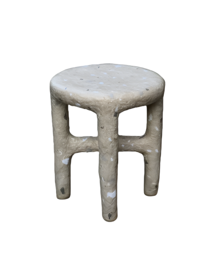 Grey_Terazzo_papier-mache_stool_table