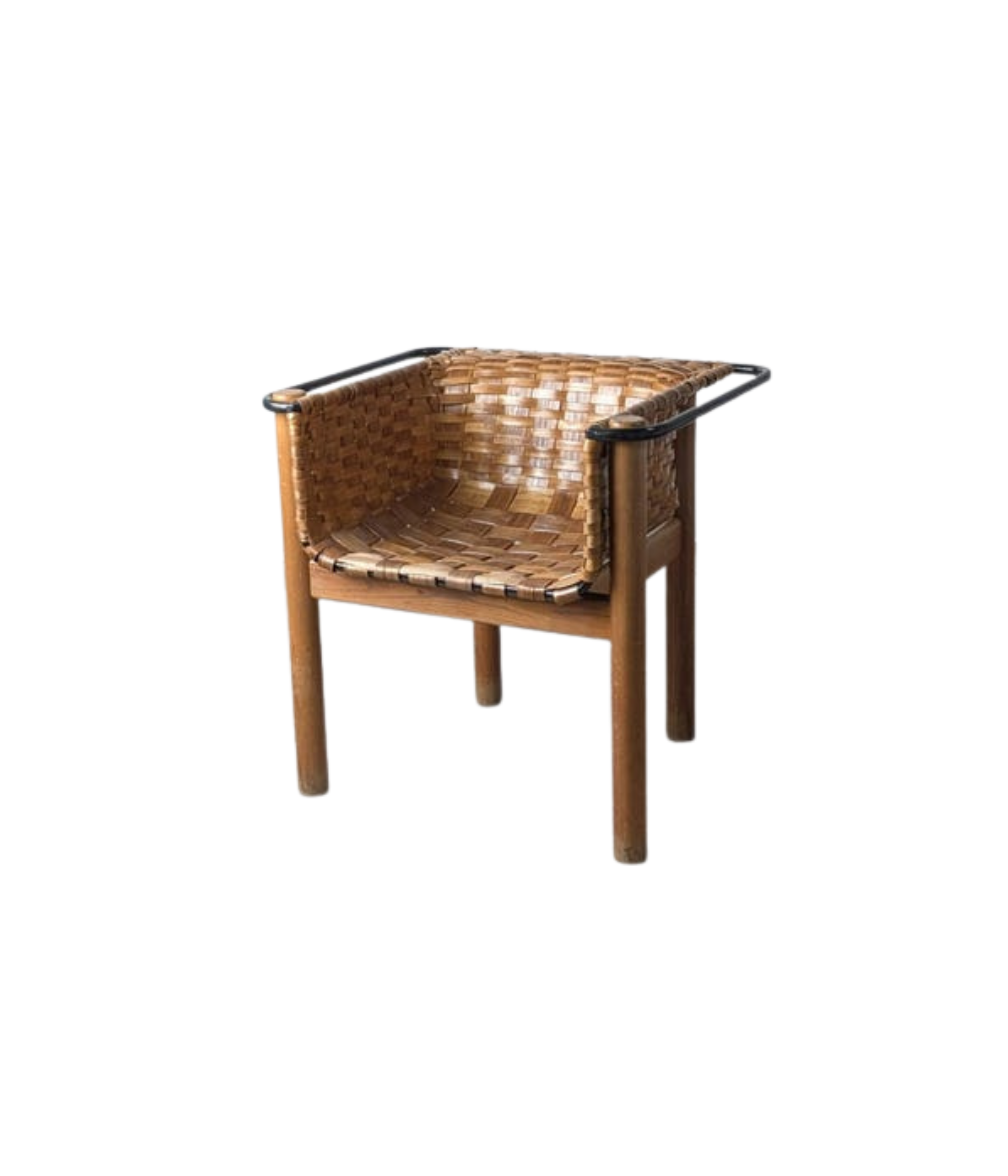 Handcrafted_Braided_Chestnut_Chair,_National_Crafts_Award,_Spain,_1980s