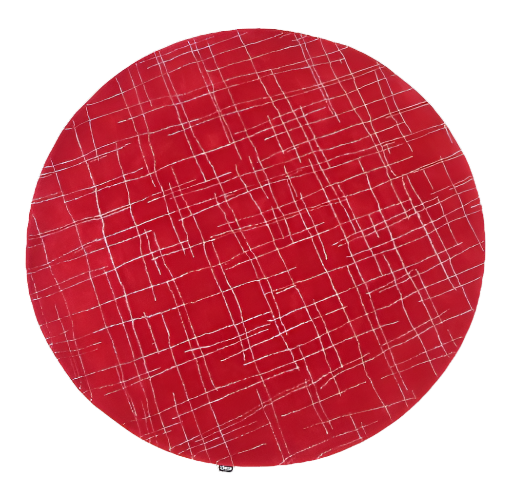 Handtufted_Vintage_Red_Circular_Rug_by_Tisca_1980_s