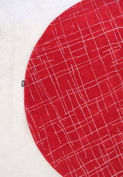 Handtufted_Vintage_Red_Circular_Rug_by_Tisca_1980_s