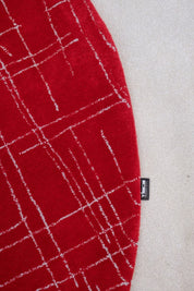 Handtufted_Vintage_Red_Circular_Rug_by_Tisca_1980_s