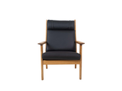 Hans_Wegner_Fauteuil_GE_265_for_GETAMA_in_Oak_and_Black_Leather_1980