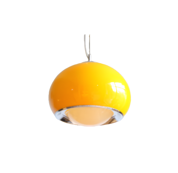 Harvey_Guzzini_Orange_Bud_Pendant_Lamp_Italy_1968