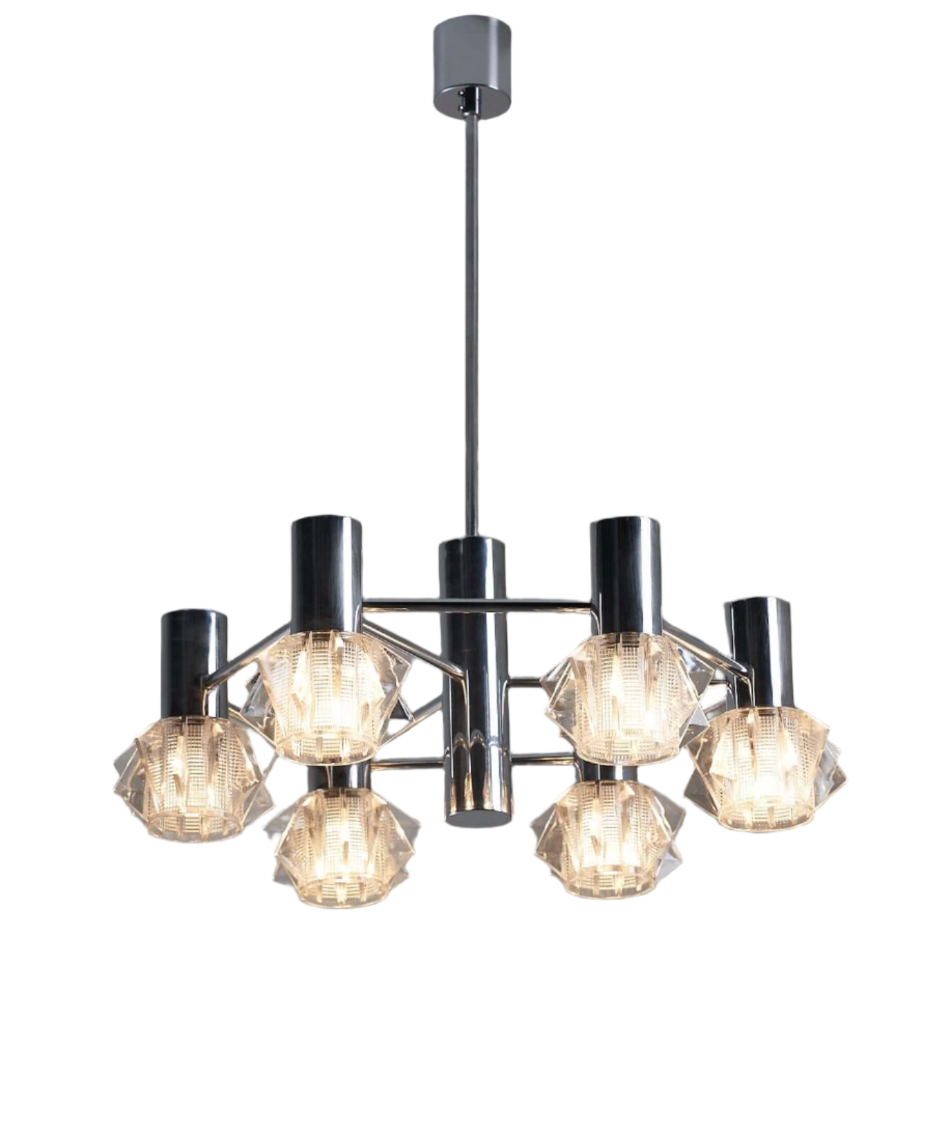 Hexagonal_Chrome_Chandelier_with_Glass_Massive