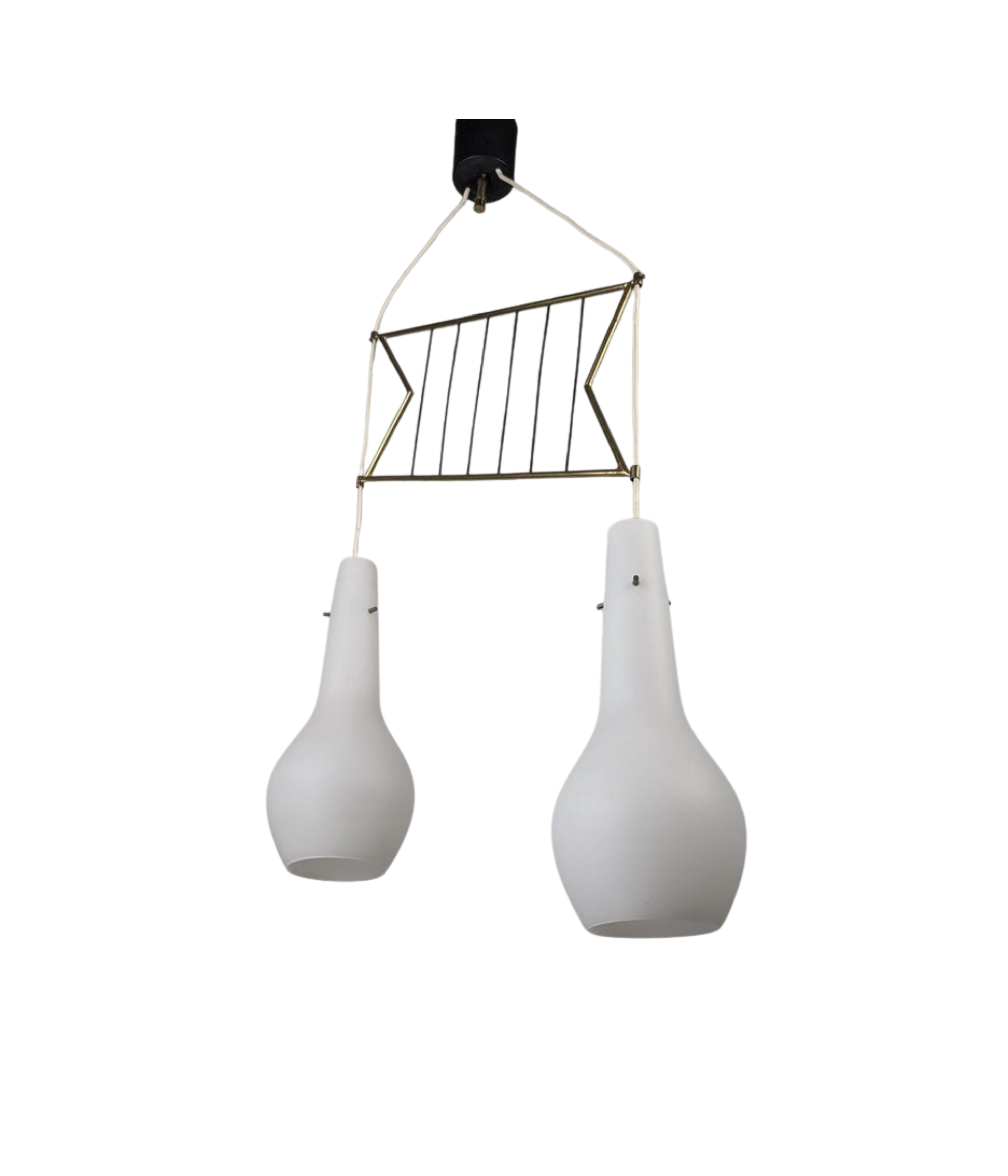 Italian_Stilnovo_Style_Pendant_Lamp_with_Opaline_and_Brass_Shades,_1950s