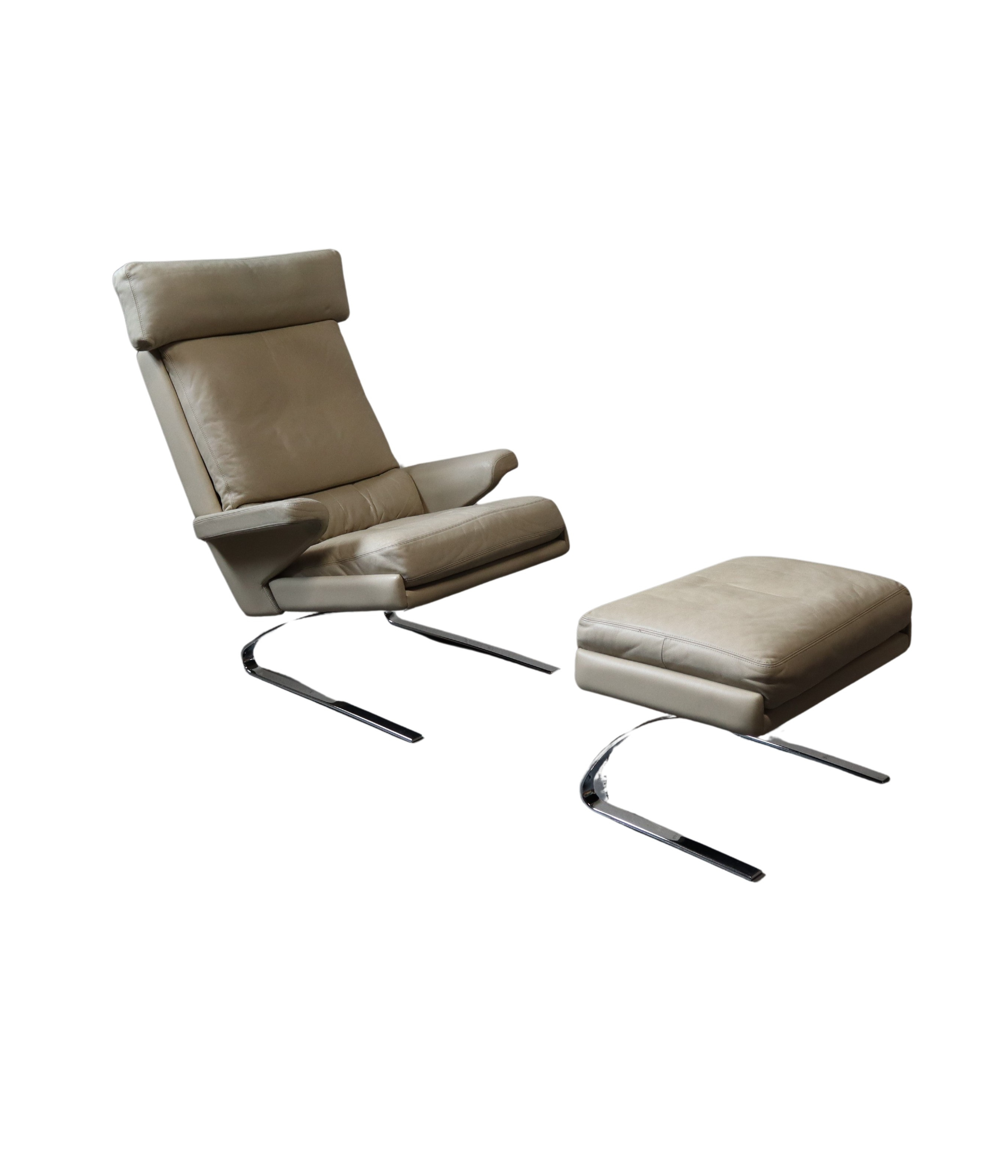 Leather_Swing_lounge_chair_with_ottoman_for_COR_Germany_1960_s