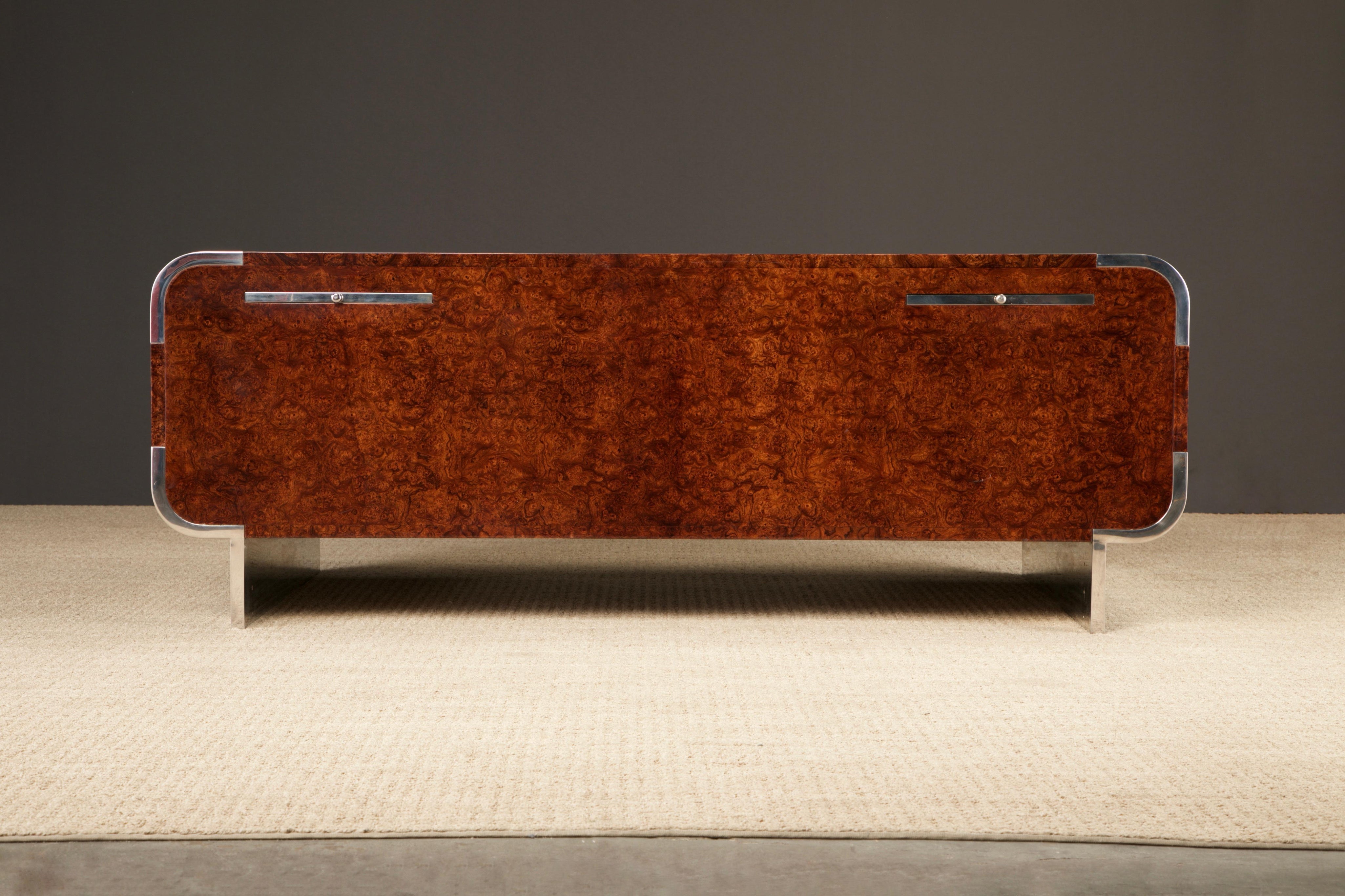 Leon_Rosen_for_Pace_Collection_Burl_Chrome_Waterfall_Executive_Desk_c_1970s