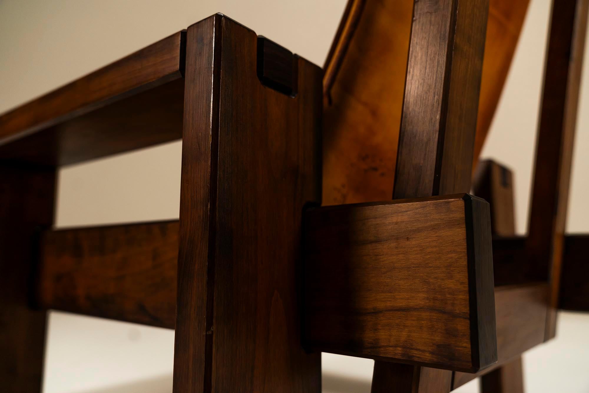 Lounge_Chair_In_Elm_and_Leather_In_The_Manner_Of_Pierre_Chapo_France_1970s