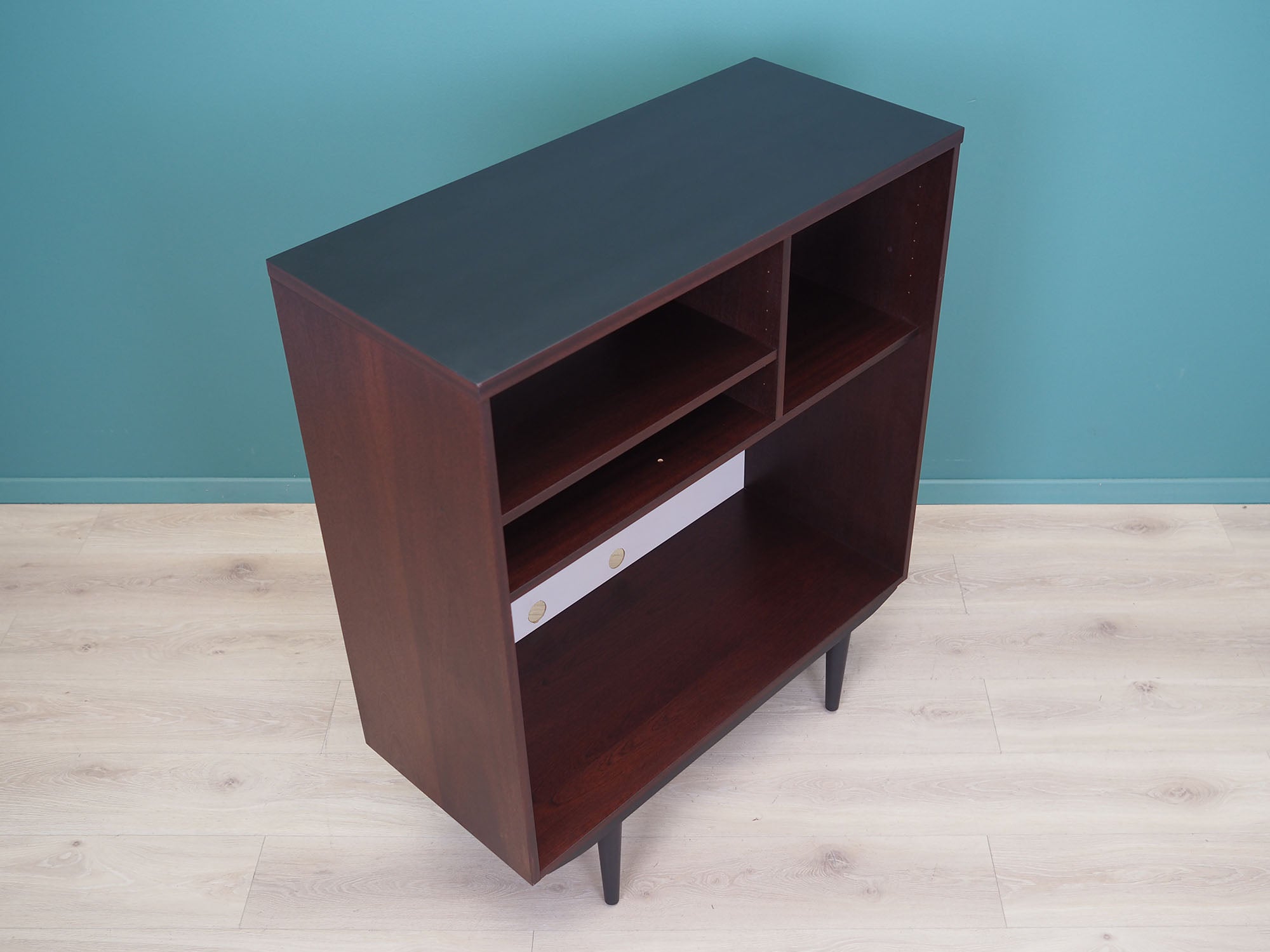 Mahogany_bookcase_Swedish_design_1960s_manufacturer_Ulferts
