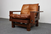 Mid-Century_Pine_and_Cognac_Leather_Lounge_Chair_Ottoman_France_1950s_Set_of_2