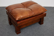 Mid-Century_Pine_and_Cognac_Leather_Lounge_Chair_Ottoman_France_1950s_Set_of_2