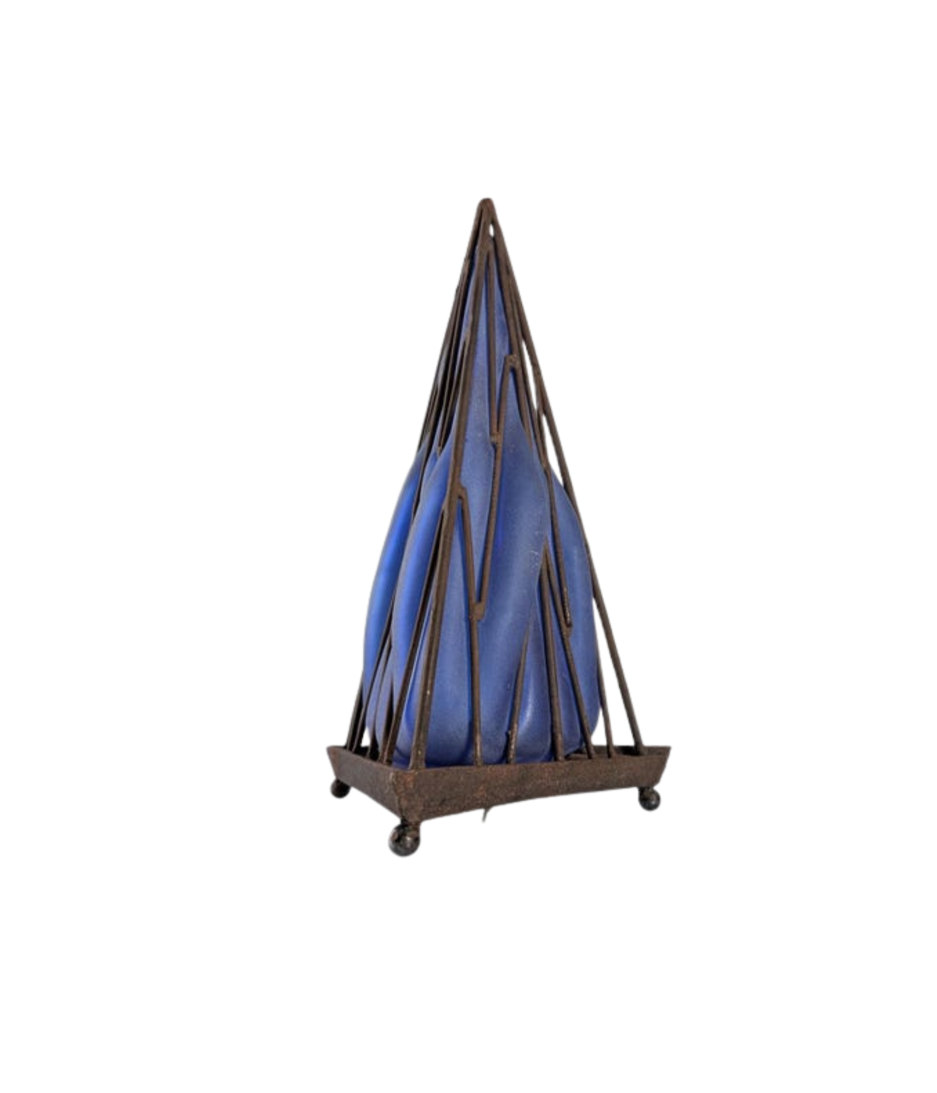 Mid-century_iron_and_blown_glass_pyramid_table_lamp