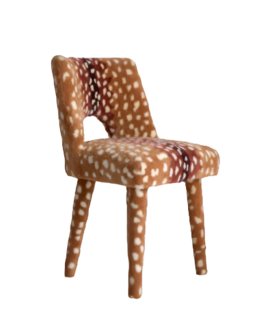 Mid_Century_Hand_Tufting_Roe_Deer_Bambi_Wool_Shell_Chair_1960s