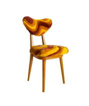 Mid_Century_Heart_Chair_in_Hand_Tufting_Yellow_Wool_Europe_Poland_1960s
