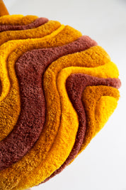 Mid_Century_Heart_Chair_in_Hand_Tufting_Yellow_Wool_Europe_Poland_1960s