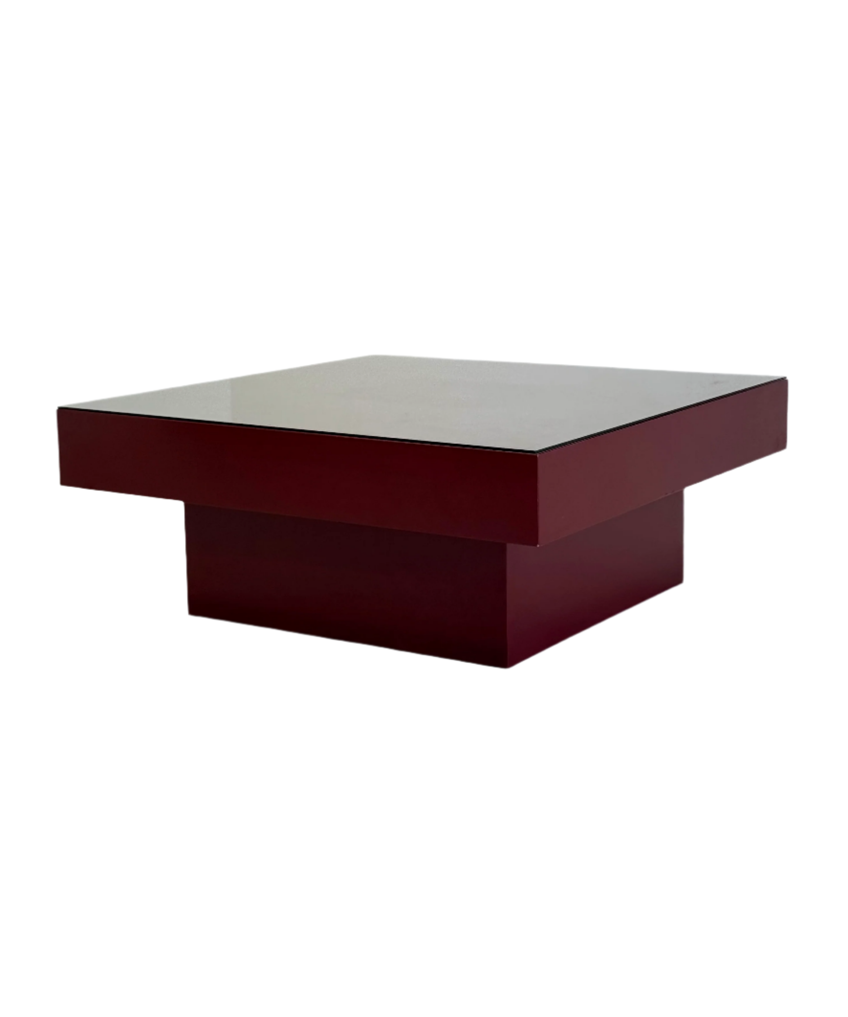 Mid_Century_Red_Italian_Coffee_Table_with_Glass_Top