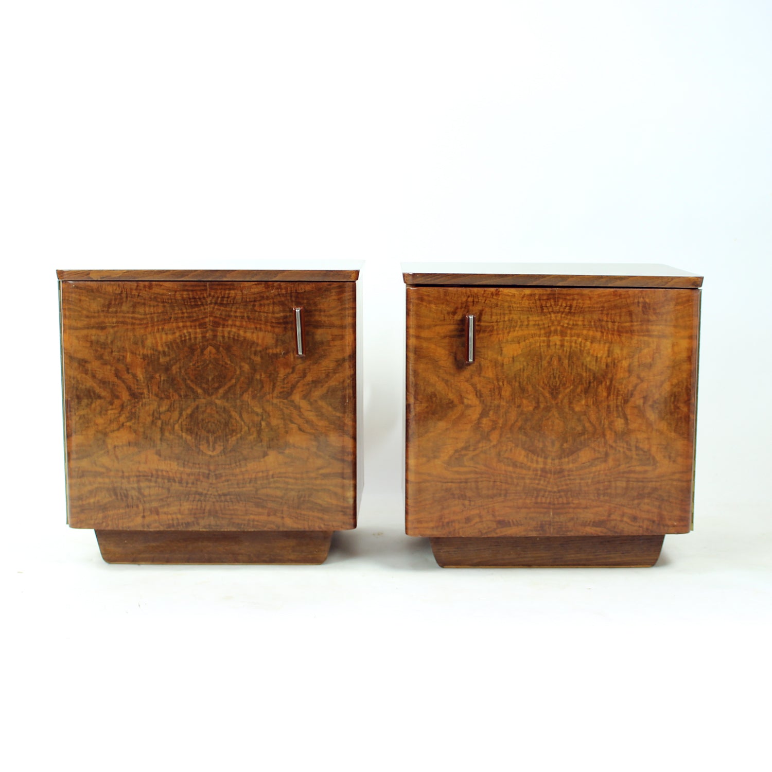 Midcentury_Cubic_Bedside_Tables_In_Walnut,_Czechoslovakia_1960s,_Set_Of_2