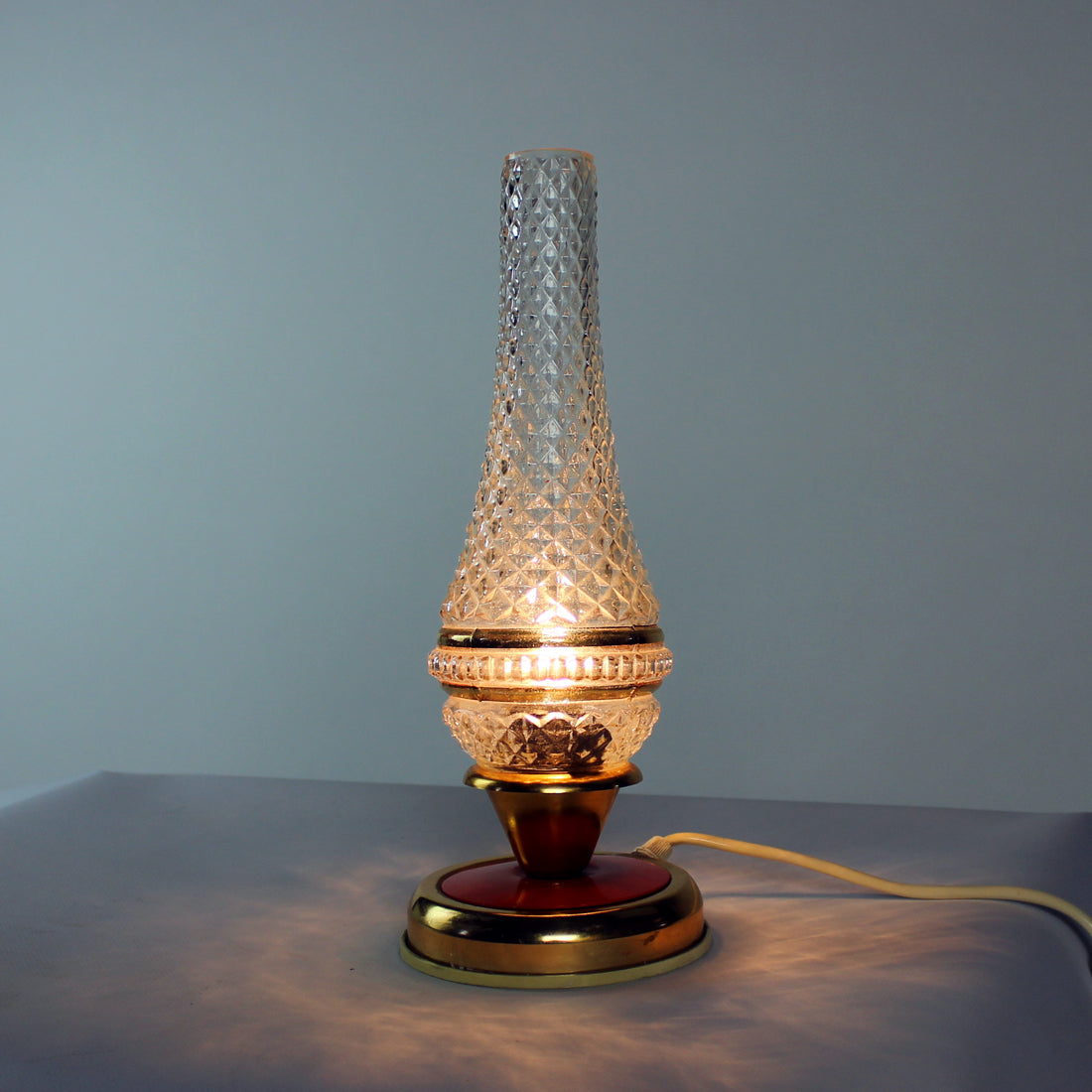 Midcentury_Table_Lamp_in_Brass_and_Glass_Czechoslovakia