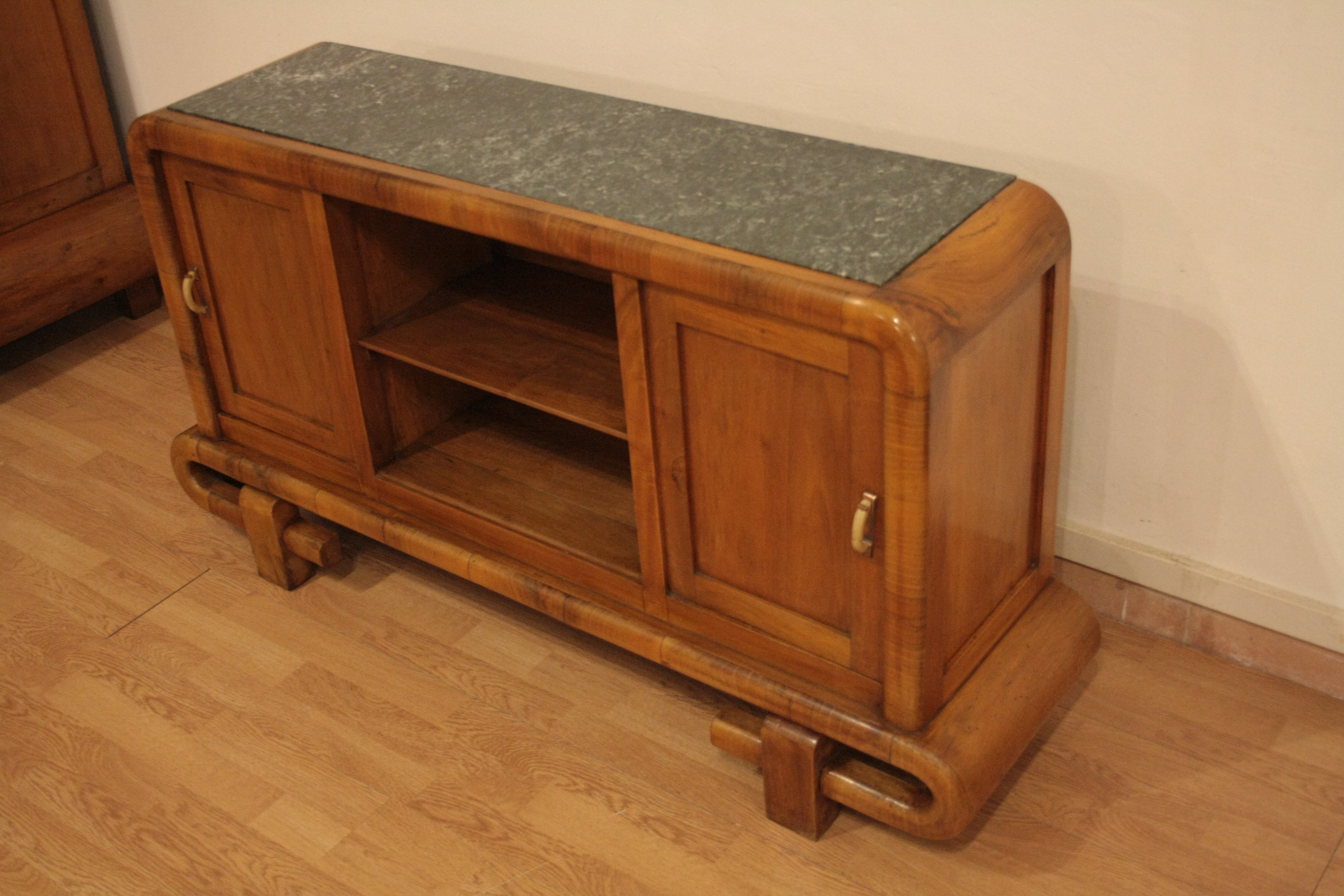 Modern_Art_Deco_Tv_stand_in_Walnut_from_1950s 