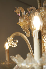 Murano_Glass_chandelier_with_Seahorse_Barovier&Toso