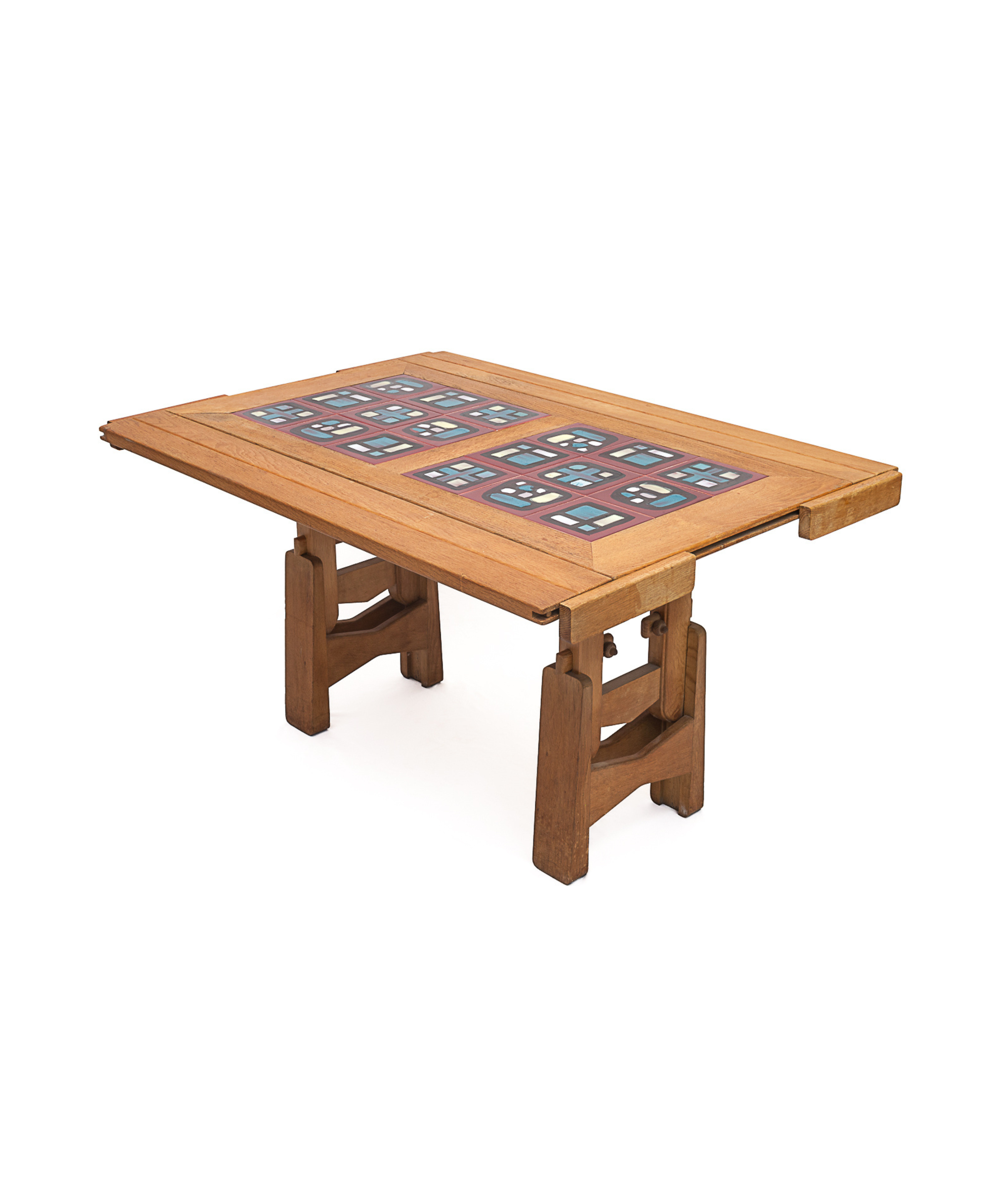 Oak_Wood_dining_table_by_Guillerme_et_Chambron