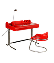 Orix_Writing_Desk_Design_Vittorio_Parigi_Nani_Prina_with_Chair_1970s