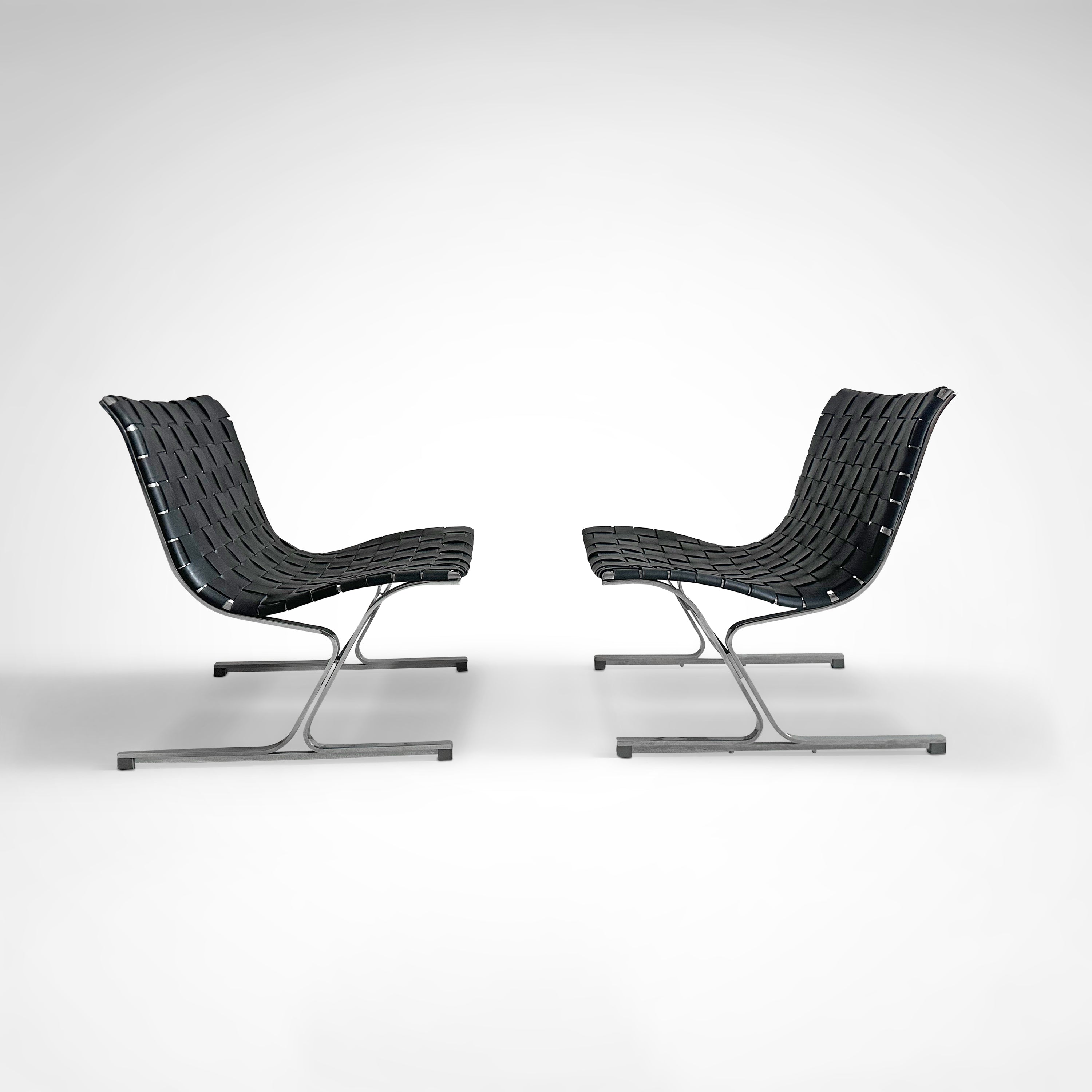 PLR1_Luar_lounge_chair_by_Ross_Littell_for_ICF_De_Padova_Italy_1960s,_set_of_2