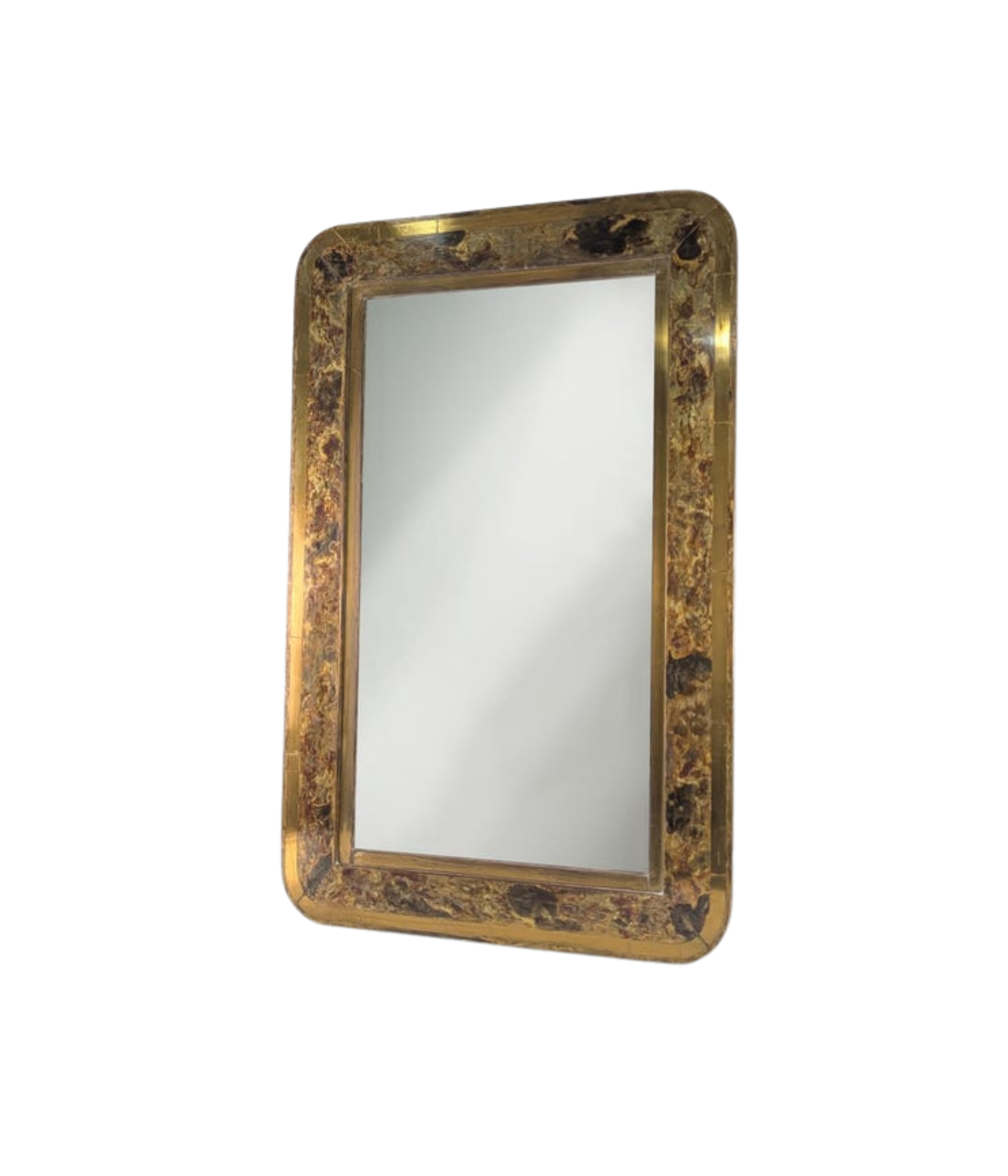 Patinated_Gilt_Brass_Mirror_1960s