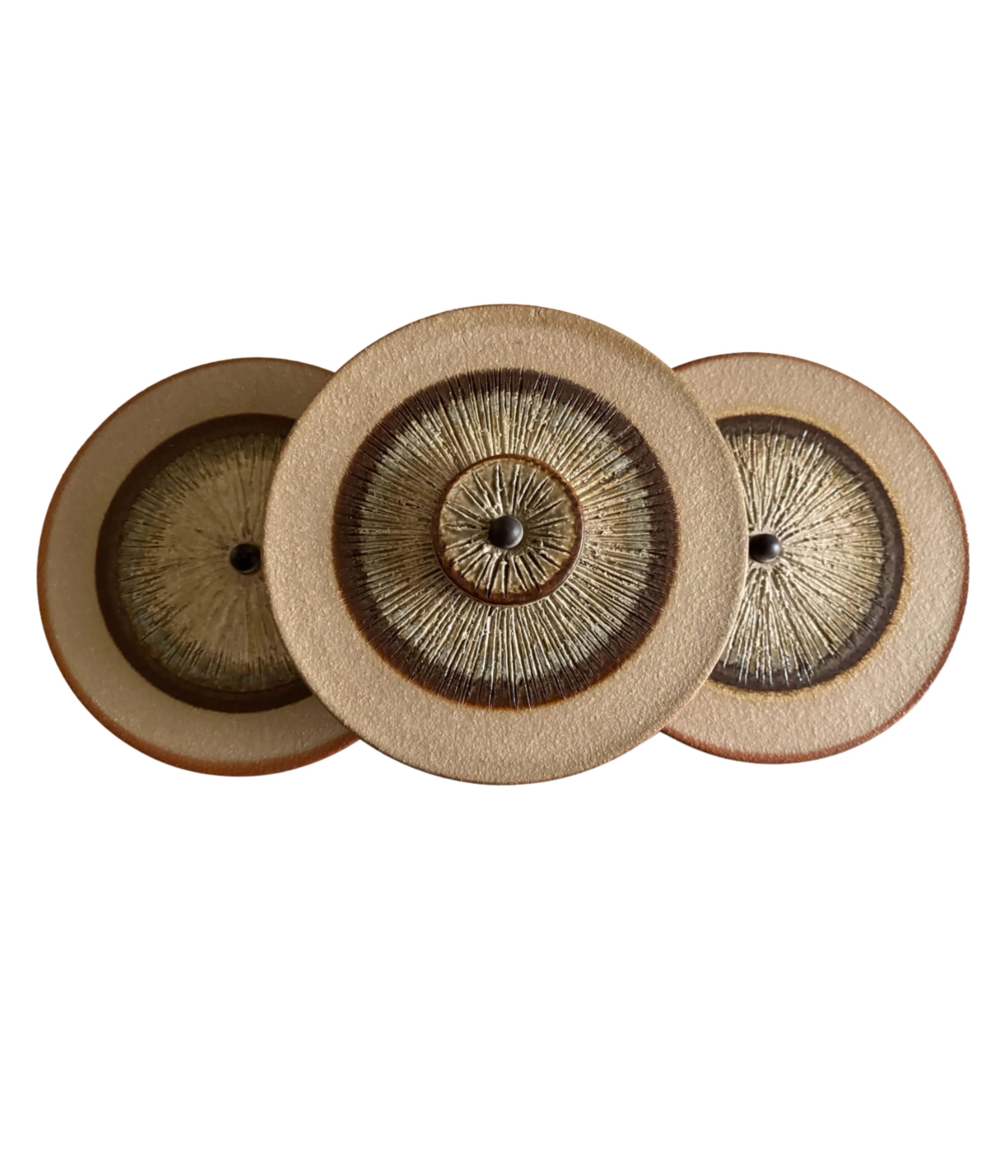 Rare_triple_wall_lamp_by_Noomi_Backhausen_&_Poul_Brandborg_for_Søholm_Stentøj,_Denmark,_1970s