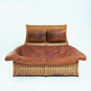 Rattan_Leather_Rock_Sofa_by_Gerard_Van_Den_Berg_for_Montis,_The_Netherlands_1970s